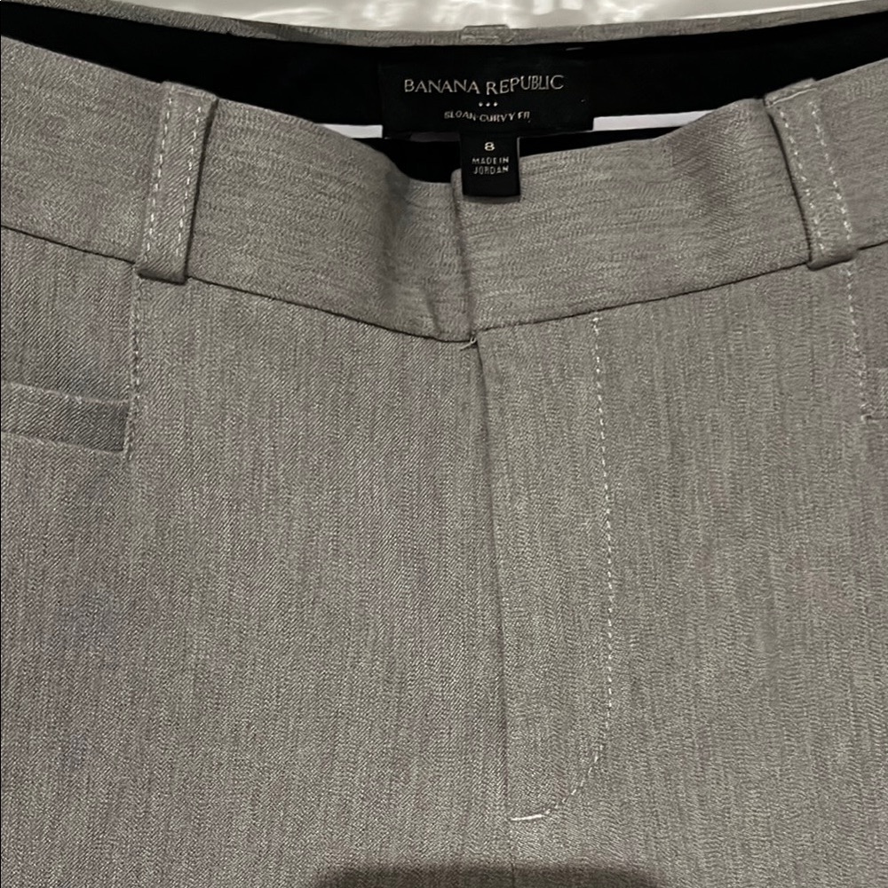 Banana Republic Light Gray women’s Flat Front pant